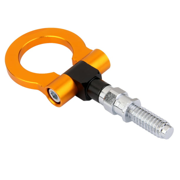 Aluminum Anodized Front Rear Racing Screw-on Tow Towing Hook Trailer Orange